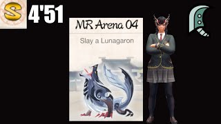 MHR Sunbreak | MR Arena 04: Lunagaron S-Rank (4'51) | Greatsword Solo