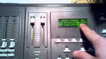 Setting up the dimmers for the Strand Lighting MX Board.