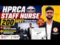 HPRCA Staff Nurse 200 Posts | Best MCQs Practice Session | Nursing Officer Preparation