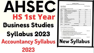 HS 1st year Business studies syllabus 2023|Accountancy Syllabus 2023|New syllabus