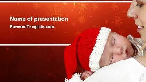 Free Christmas Child PowerPoint Template by PoweredTemplate.com