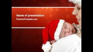 Free Christmas Child PowerPoint Template by PoweredTemplate.com