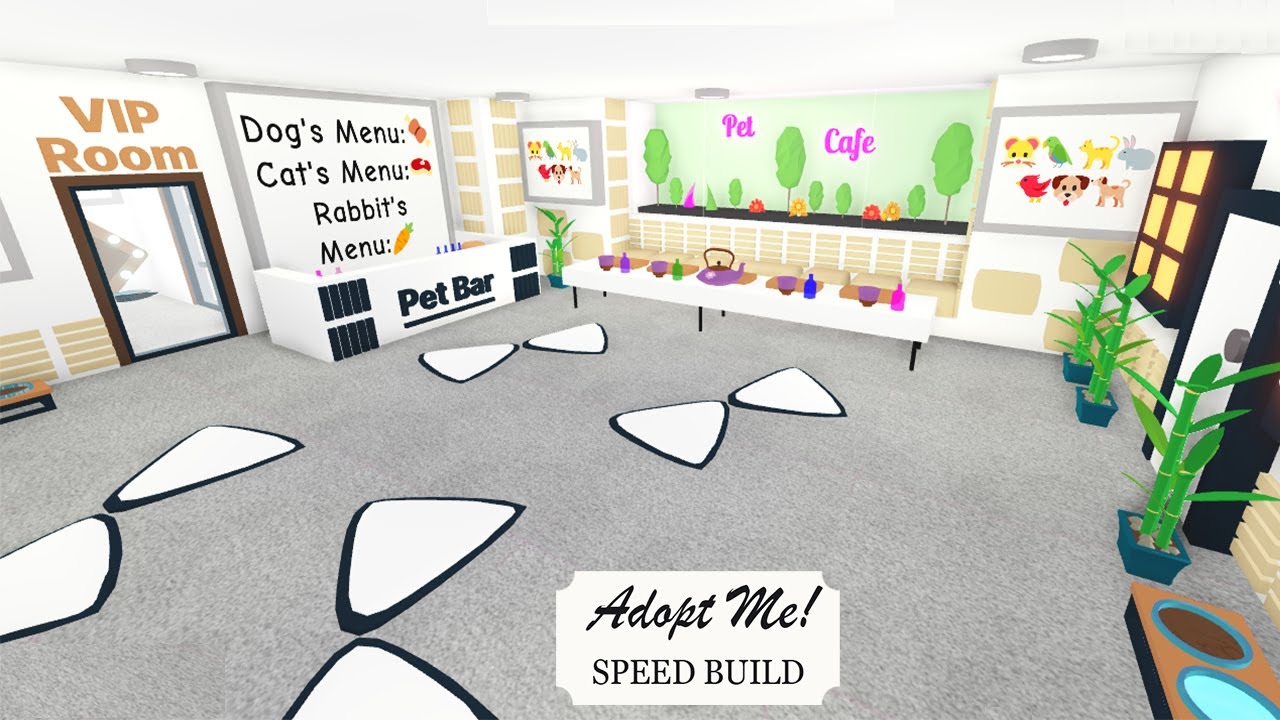 Pet Cafe Speed Build In Donut Shop Adopt Me Roblox Pet Room Youtube - new roblox adopt me vip room youtube