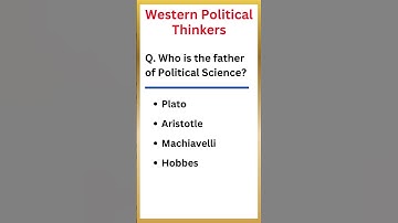 Western Political Thinkers Quiz#political science #education #exam