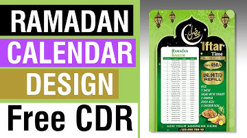 2025 Ramadan Calendar Design Coreldraw Tutorial | Islamic Calendar 2025 | Corel Draw For Beginners