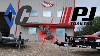 PJ Trailers VS Diamond C Trailers Car Hauler Comparison!! C5 VS GTF