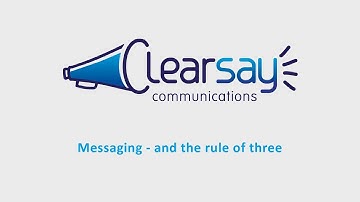 Messaging and the rule of 3