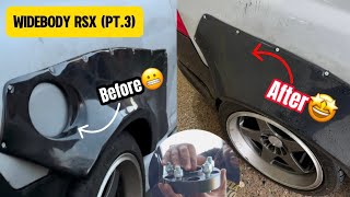 Widebody RSX!! (Pt.3) | Spacers Install and Body Kit Patch!