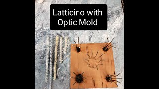 Lampwork Glass Beads:  Latticino with Optic Mold