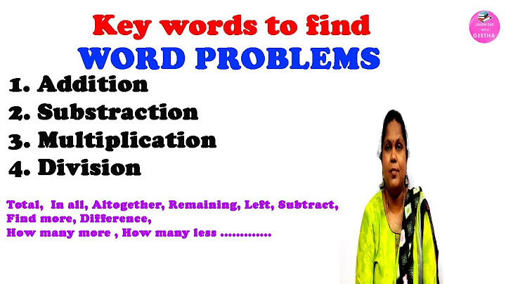 Math words for addition subtraction multiplication division