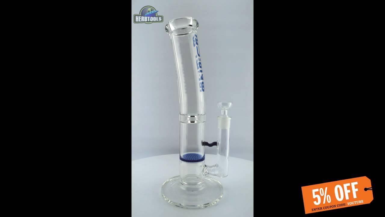 BLAZE GLASS MULTI LEVEL HONEYCOMB BONG [HD] [HERBTOOLS]