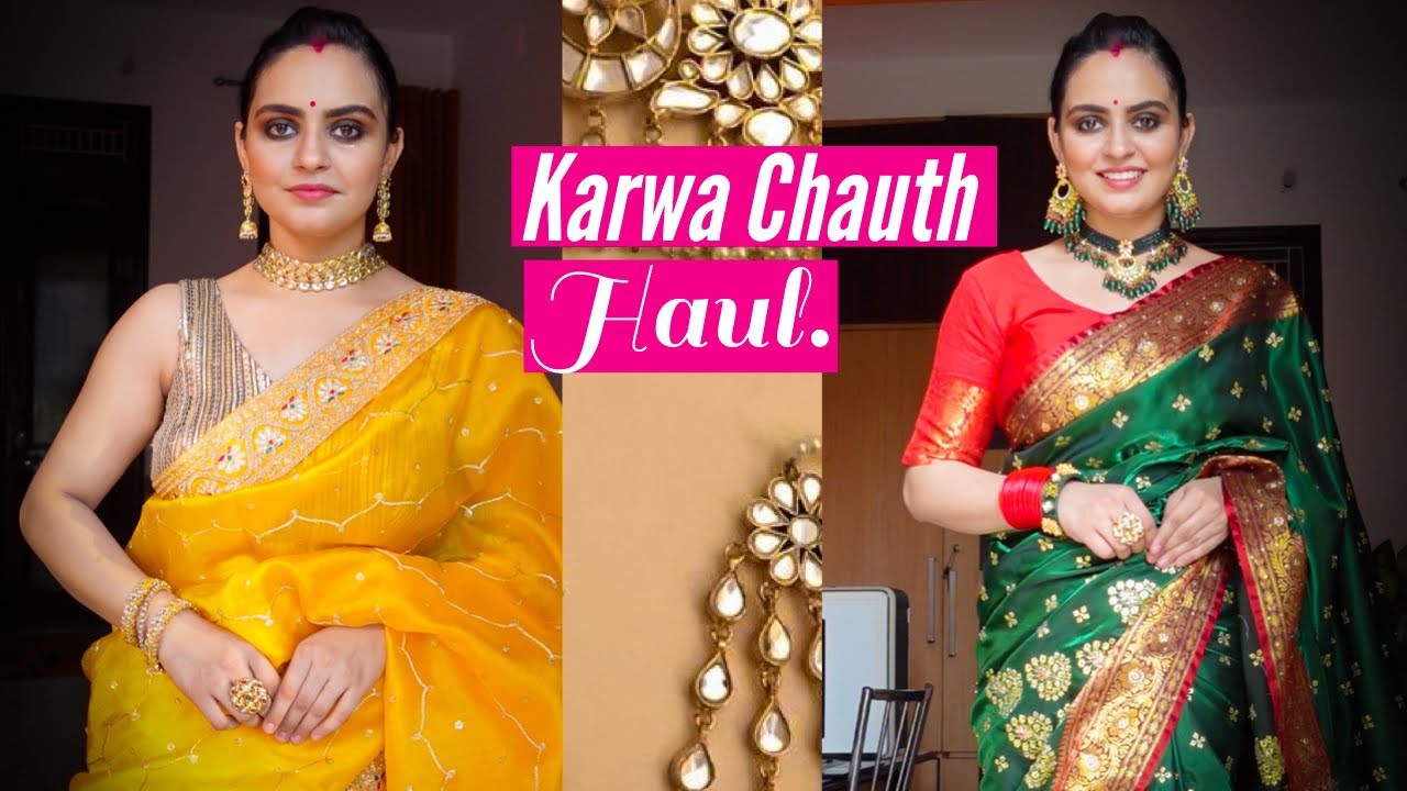KARWA CHAUTH Saree Haul 2021 | Healthy 