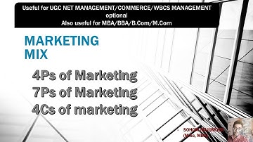 MARKETING MIX | 4P, 7P, 4C of marketing|  - UGC NET MANAGEMENT/COMMERCE, MBA, BBA, B.Com, M.Com