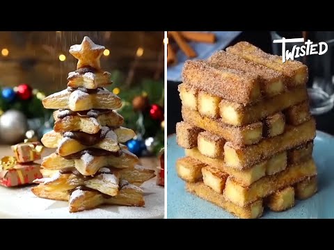 Advent Calendar Day 13 Sweets  Snacks  Festive Jenga French Toast  Chocolate Pastry Trees!