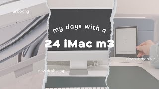 vlog #9 | 24inch iMac m3 unboxing | i met my iMac finally! | my dream computer