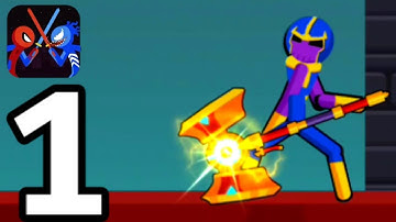 Spider Stickman Fighting 2 - Gameplay Walkthrough Part 1 - Tutorial (iOS, Android)