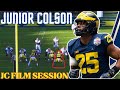 Junior colson film session  a true run stopping linebacker