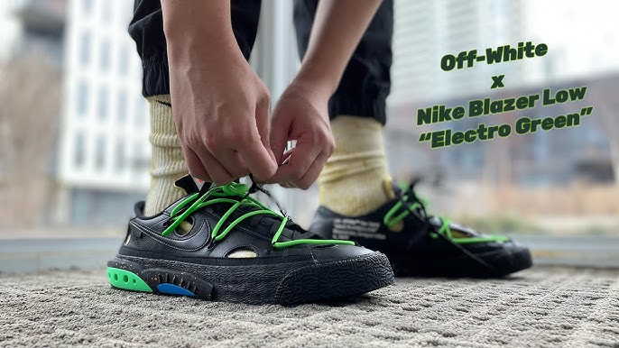 Nike x Off-White™️ Blazer Low in ow black green fluo