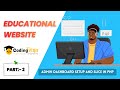 Educational website part 2 (admin template slice and more)