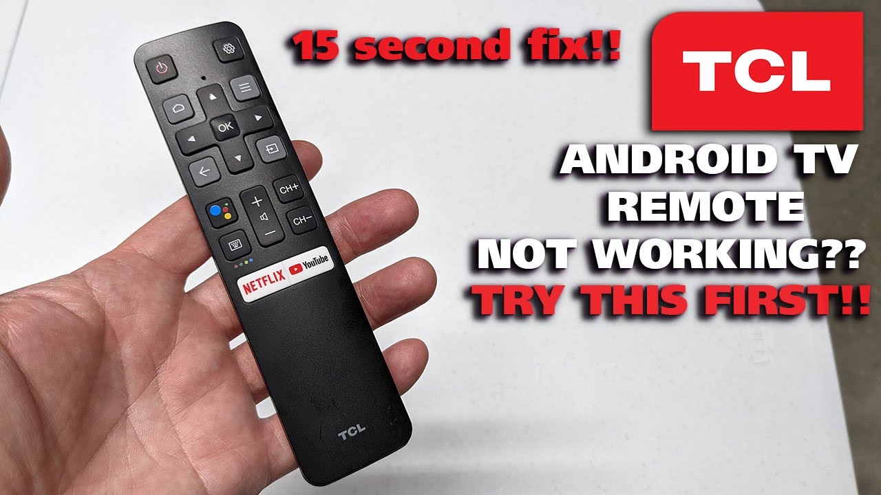 TCL Android TV Remote Not Working?? Try This First!! 15 Sec Fix