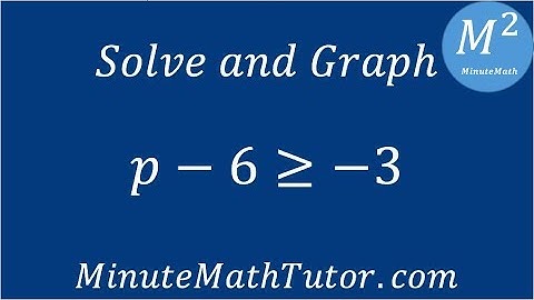 Solve and Graph p-6≥-3