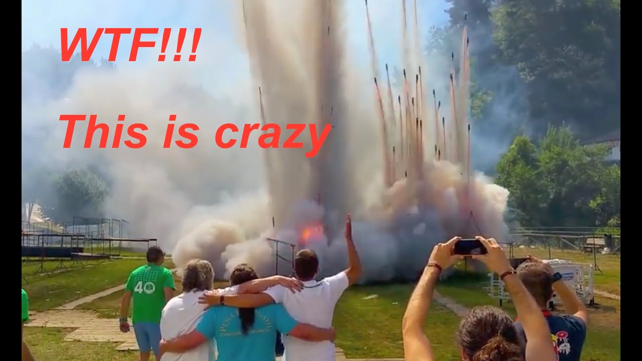 Salute Rockets INSANE!!! Spanish Salute Rocket Fireworks goes CRAZY!!! - YouTube
