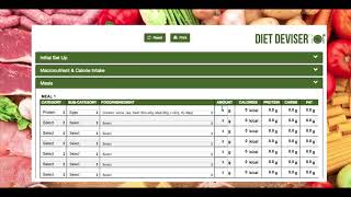 Meal Plan Calculator - Tutorial 3