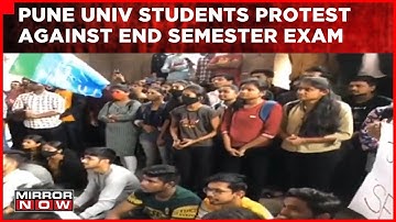 Pune University Engineering Students Protest Against End Semester Exam | Latest Updates | Mirror Now