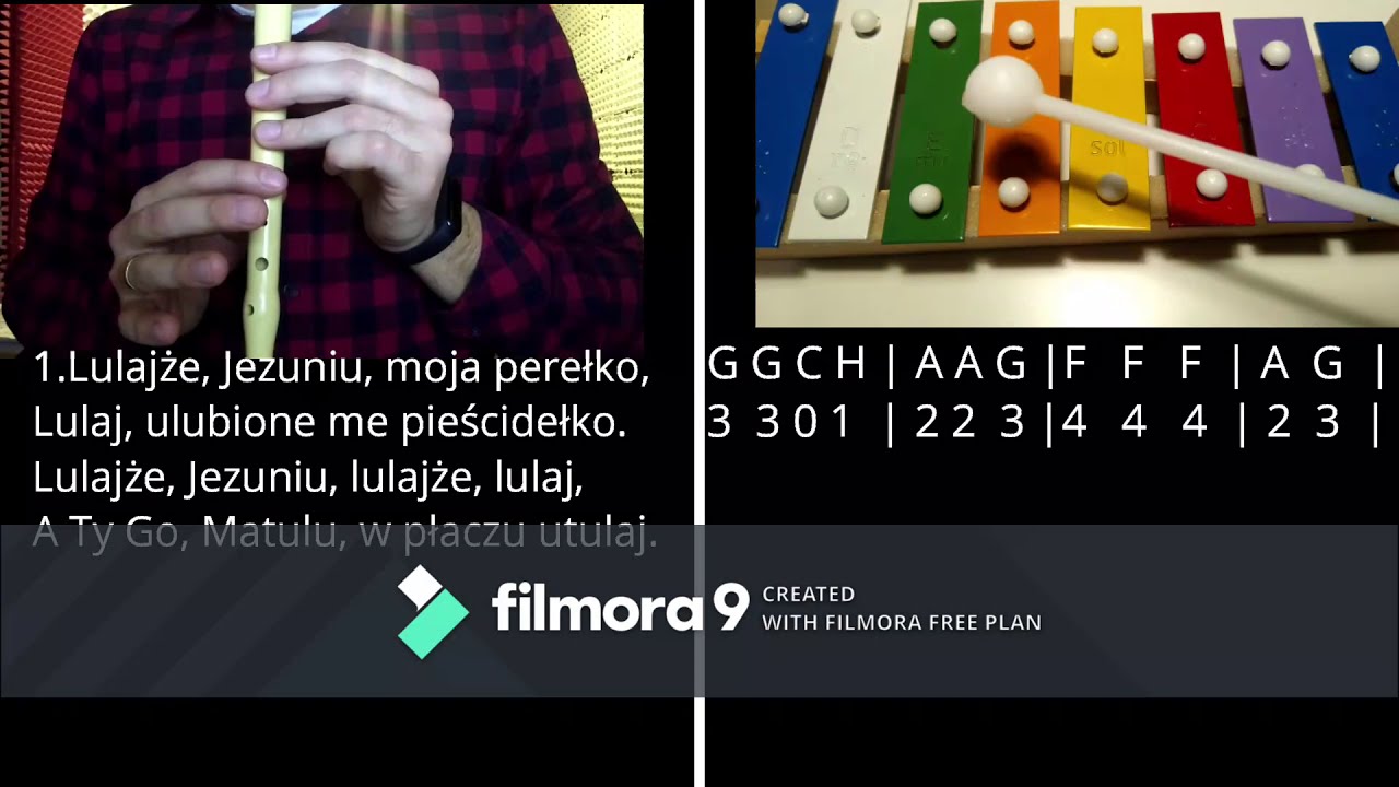 Lulajże Jezuniu, TEKST, Dźwięki, nauka gry FLET i CYMBAŁKI - YouTube