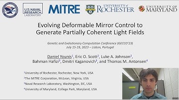 Evolving Deformable Mirror Control to Generate Partially Coherent Light Fields - GECCO 2023