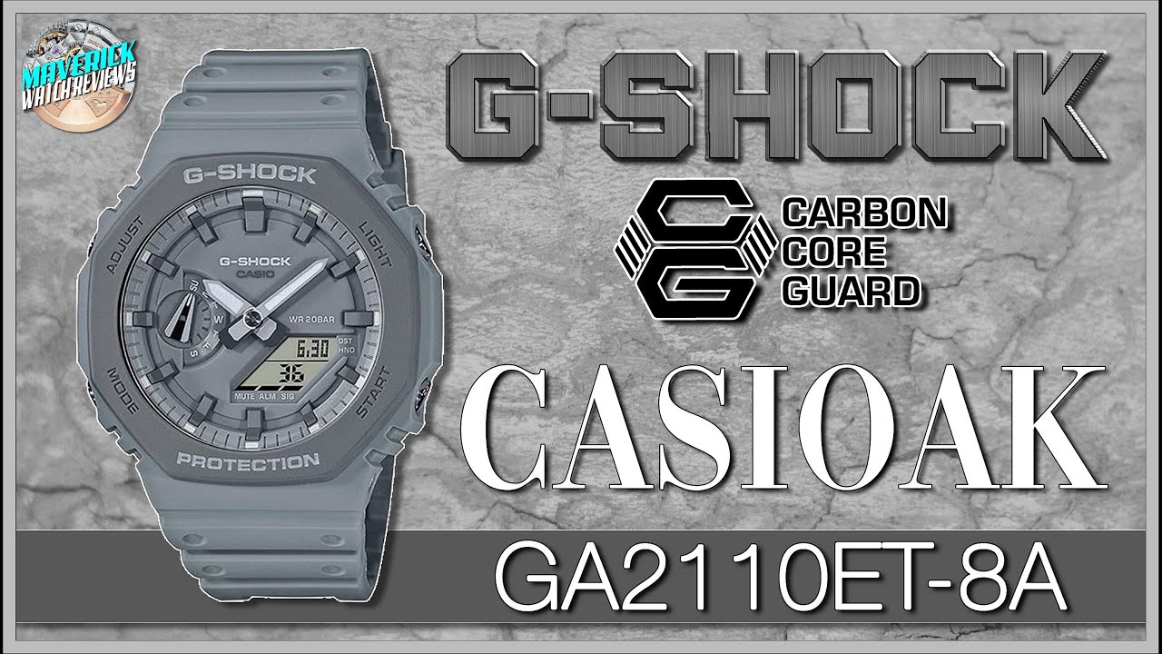 Glorious Grey! | G-Shock CasiOak 200m Ani-Digi Quartz GA2110ET-8A Unbox &  Review - YouTube