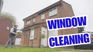 Regular Window Cleaning with Water Fed Pole - Day in the life of a window cleaning #6