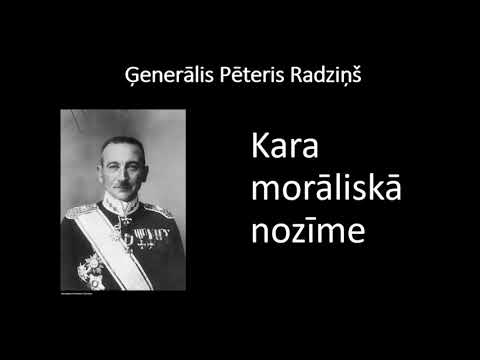 Pēteris Radziņš. Kara morāliskā nozīme.