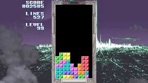 Sega Tetris, 999999 points, 670 lines, level 99, part 2