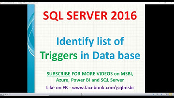 List of triggers in sql | sql table name with triggers list