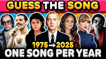 From 1975 to 2025 ✨ GUESS THE SONG ✨ One Song per Year | Music Quiz