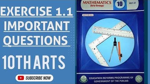 Exercise 1.1{10th class}{Arts Maths} Important Questions 👍