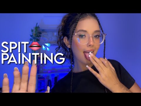 ASMR - 1H SPIT PAINTING YOUR FACE! 💦 | mouth sounds
