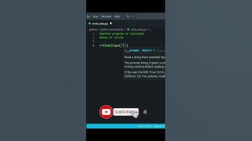 Python program to calculate area of circle 💖👌#shorts #python