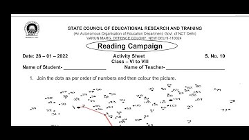 ACTIVITY SHEET NO 10 CLASS 6 TO 8  MATHS (ENGLISH MEDIUM)28/01/2022/READING CAMPAIGN