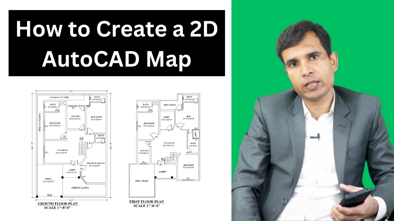 AutoCAD Civil Tutorial in Urdu Language - How to Make a 2D Map in AUTOCAD