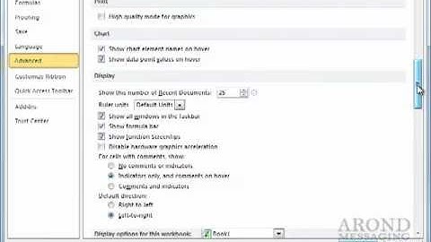 Using Excel 2010 - Change the Gridline Color