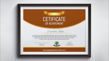 Academic Certificate Design - Photoshop CC Tutorial