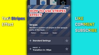 How To Use Stripes Effect || Text Stripes Effect In Alight Motion