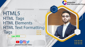 HTML 5 Day #003 || What is Tag & Element, Text Formatting Tags (Pashto and Dari)