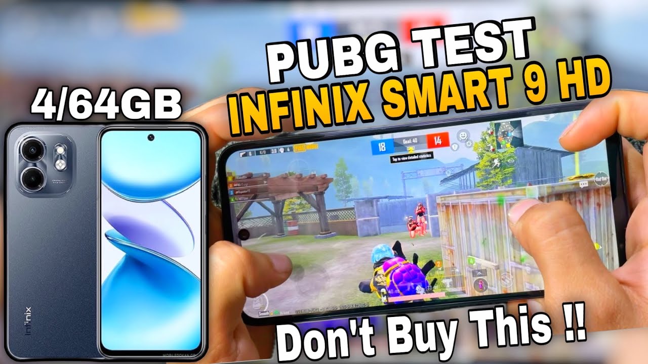 Infinix Smart 9 HD Pubg Test 2025 !!🥵😱 | Smart 9 HD Pubg Fps Test ...