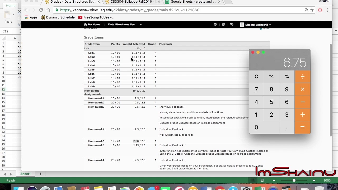 How To Calculate Your Grade / Class Average Using Excel