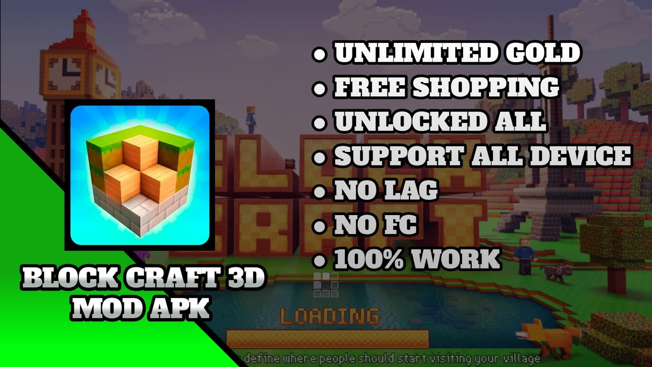 Block Craft 3D MOD APK Unlimited Coins Version 2.17.8 