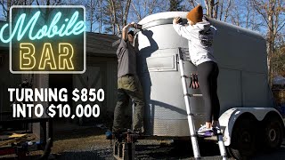 Converting a Rusty Old Trailer into a Dreamy Bar - Mobile Bar Build Ep.7