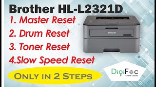How to reset Brother HLL2321d | ALL PRINTING PROBLEM SOLVED | #brother_hll2321d